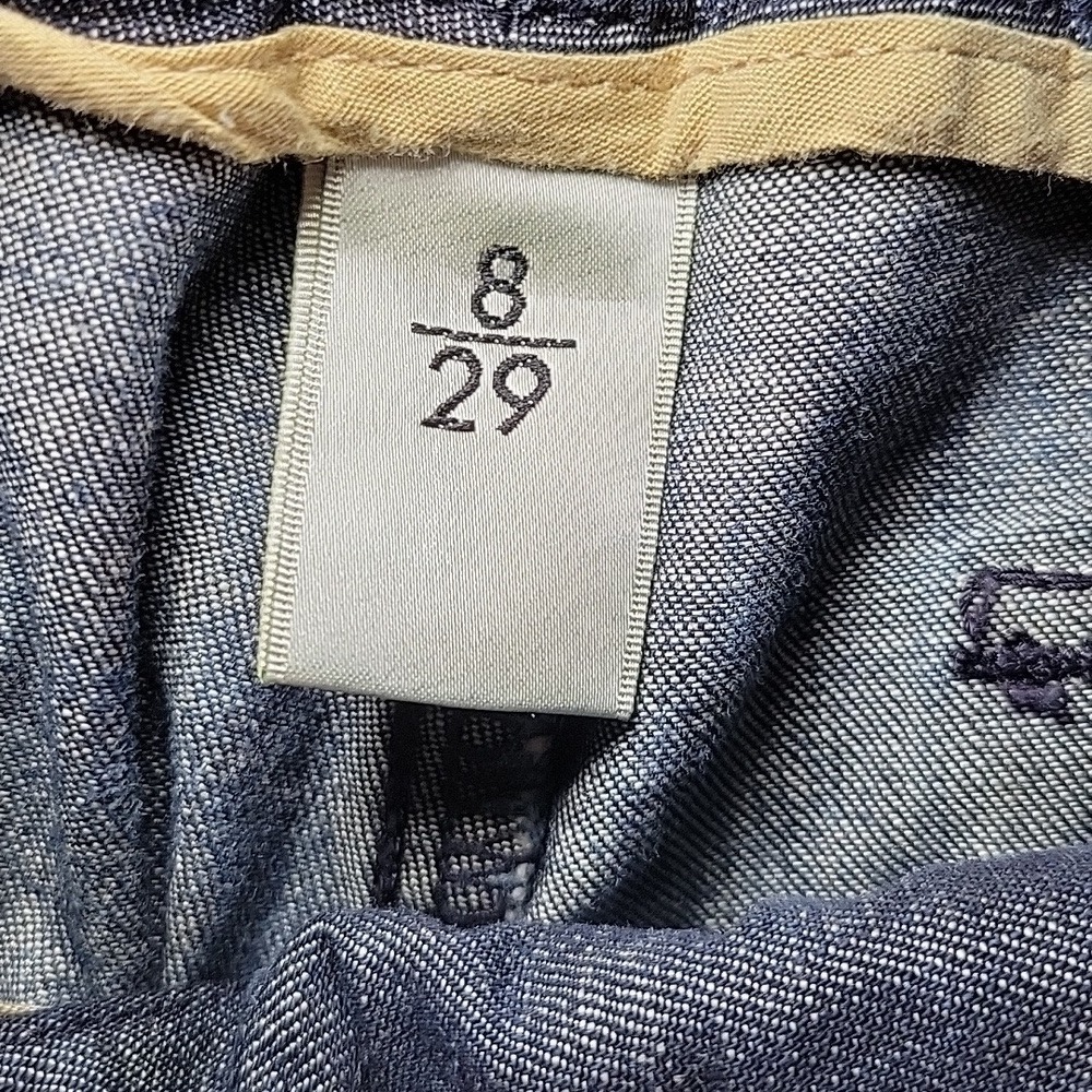 Lucky Brand Women Dark Wash Denim Capri Wide Leg Gaucho Pants Size 8/29 - Picture 7 of 11